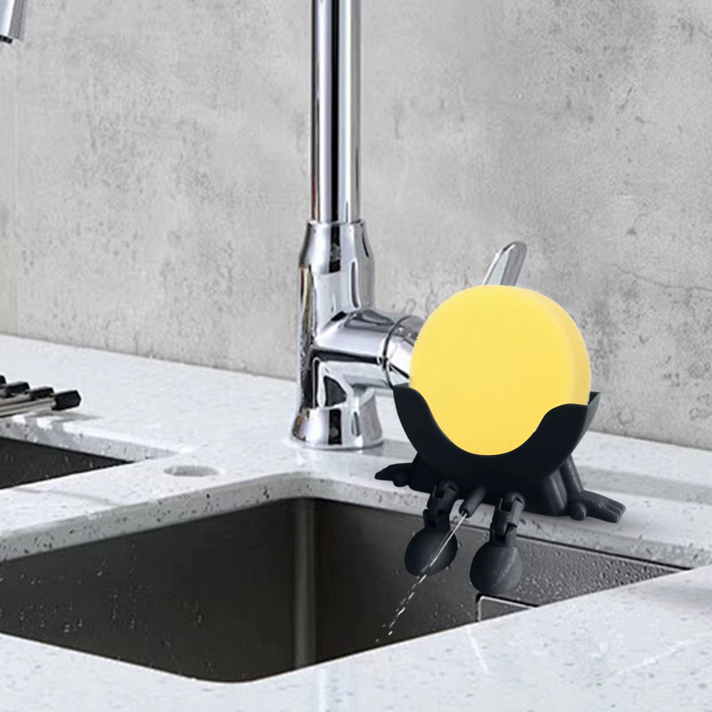 Smart Kitchen Gadgets Cute Hanging Sponge Holder with – Keeps Your Sponge Dry & for Holder Funny Sponge Kitchen Gadgets under 20