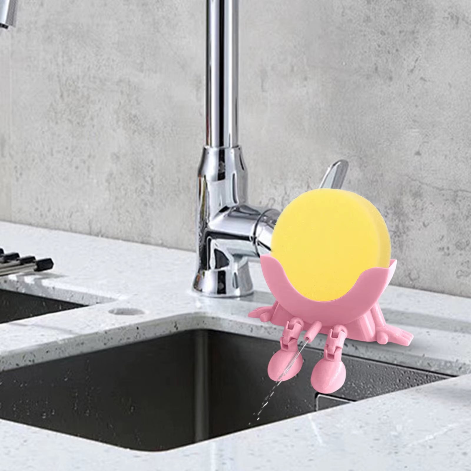 Smart Kitchen Gadgets Cute Hanging Sponge Holder with – Keeps Your Sponge Dry & for Holder Funny Sponge Kitchen Gadgets under 20